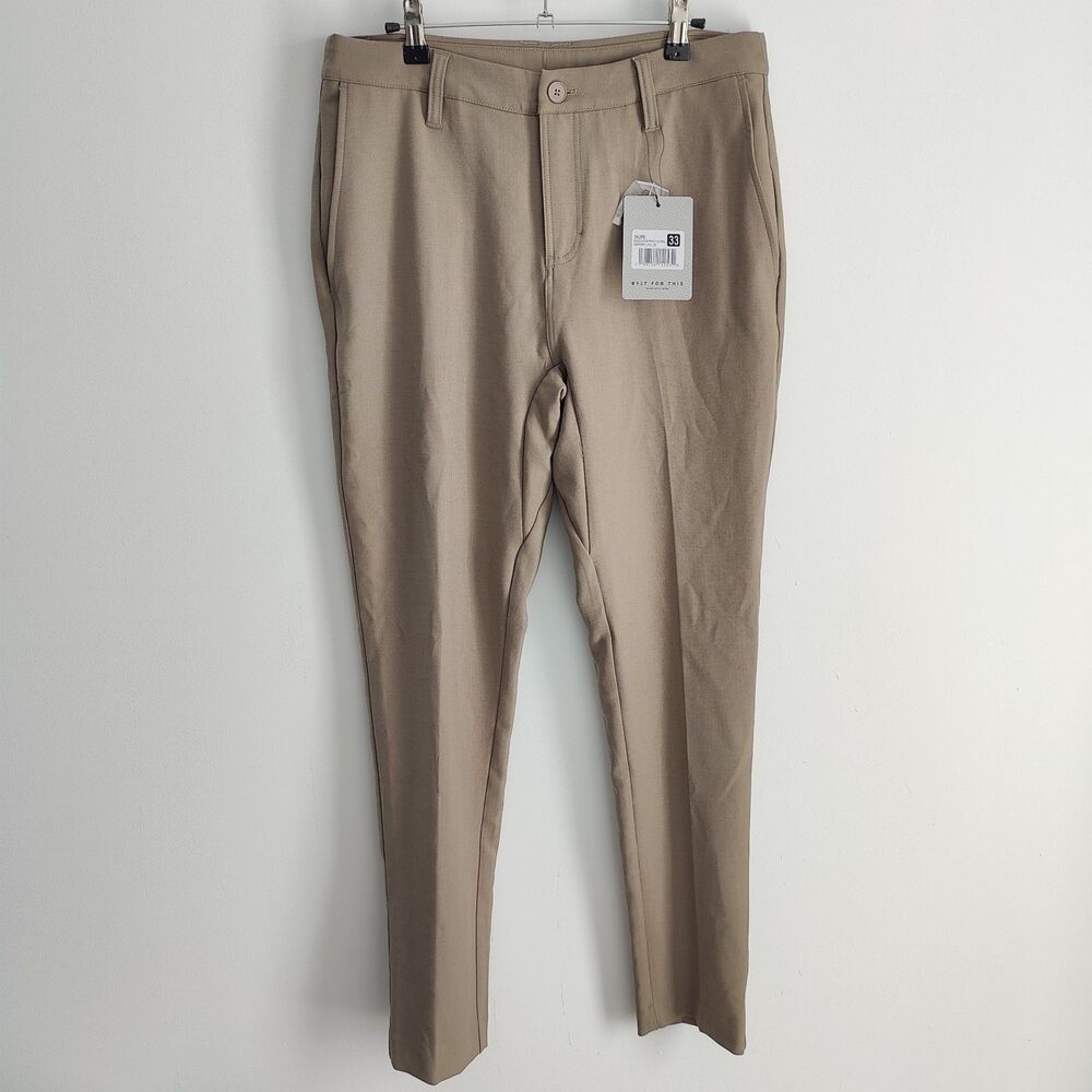BYLT Mens Executive Dress Pants 2.0 Size 32x32 (Tag 33) Taupe Chino Stretch New